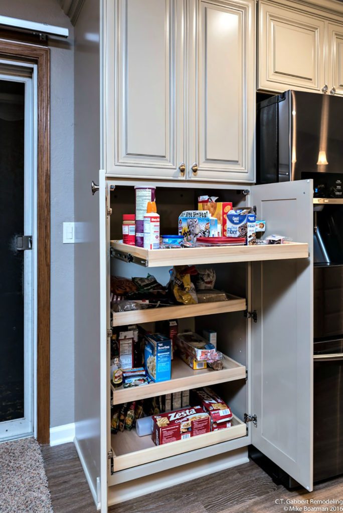 Pull out trays pantry