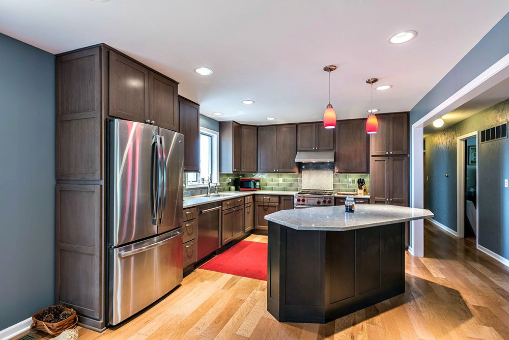 Maple cabinets and island