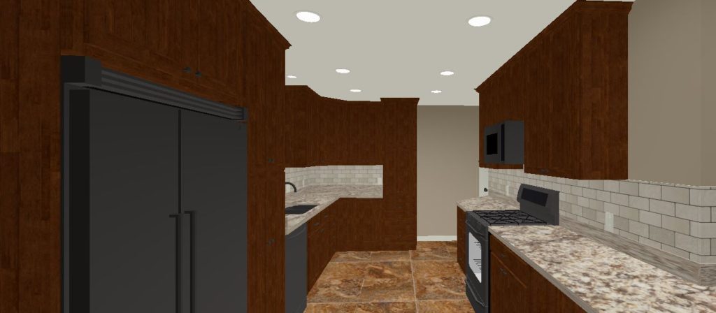 cad rendering of new kitchen design