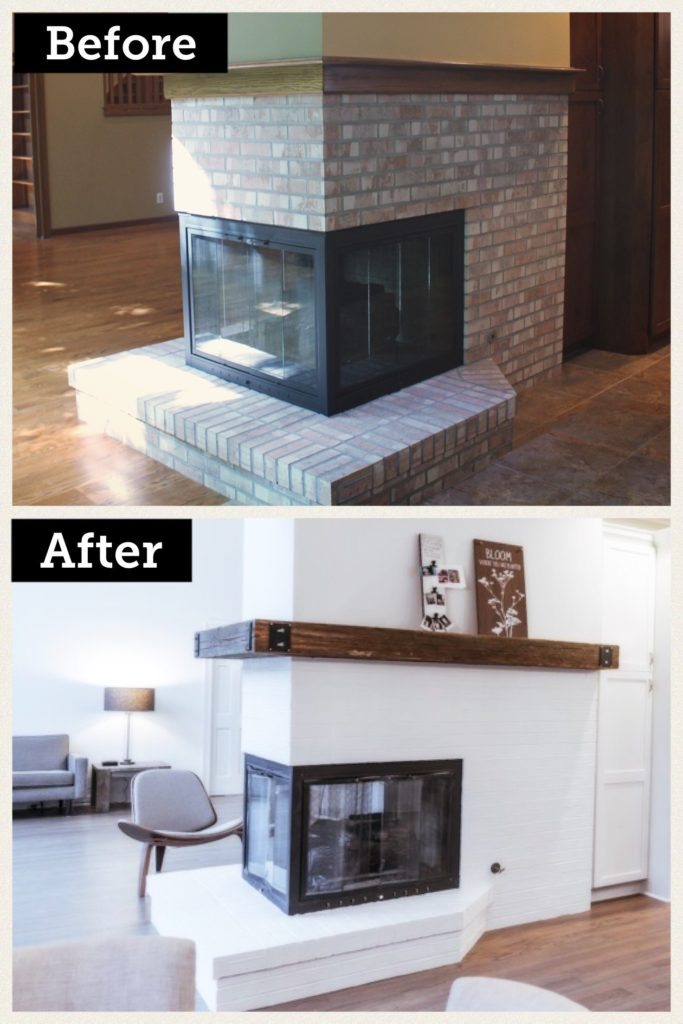 Old and new fireplace