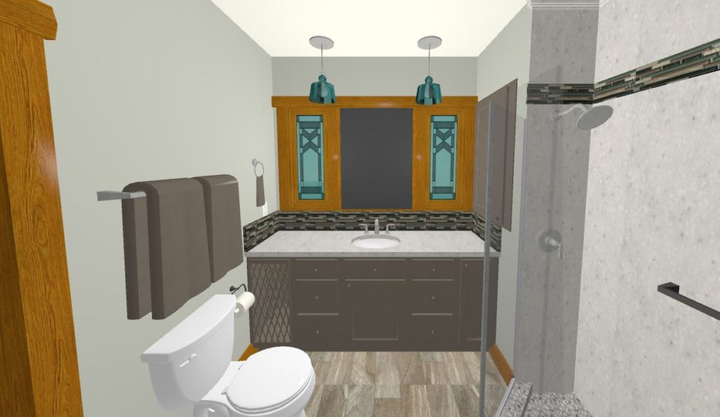 cad rendering of bathroom remodel