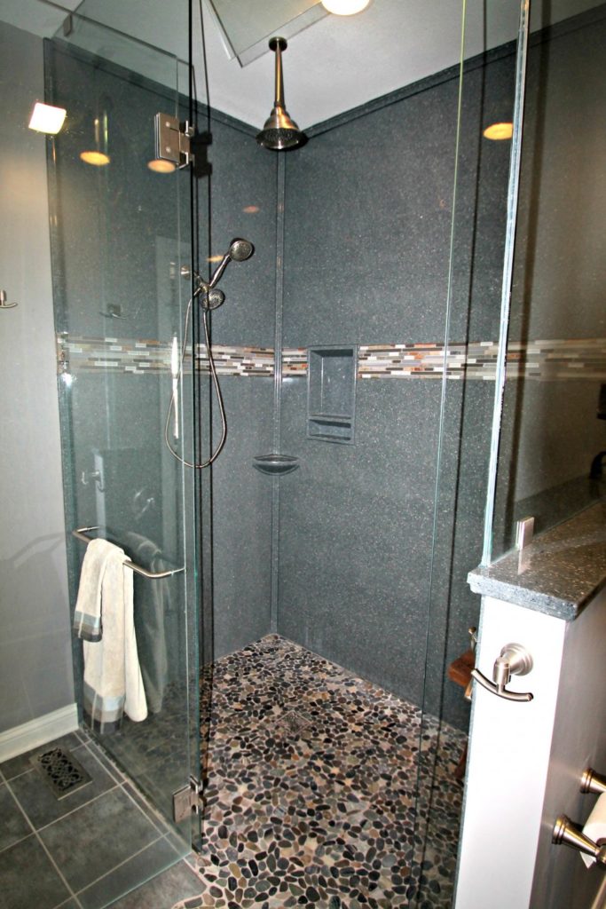 gray Onyx tile shower