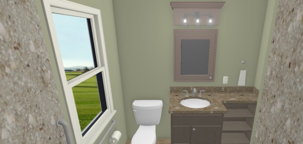 cad rendering of bathroom