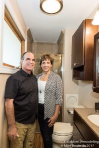 owners enjoy their master bathroom remodel