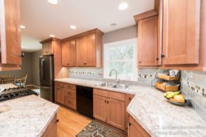 Kitchen remodel with maple brown cabinets from ShowPlace