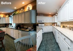 Before and After kitchen remodel