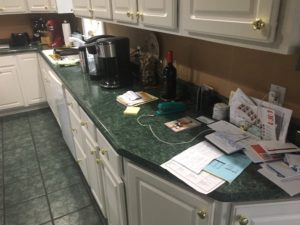 old green laminate countertops before kitchen