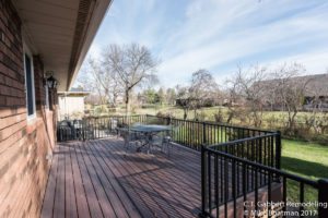 outdoor deck with new railing