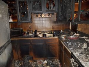 fired burned kitchen before kitchen remodel