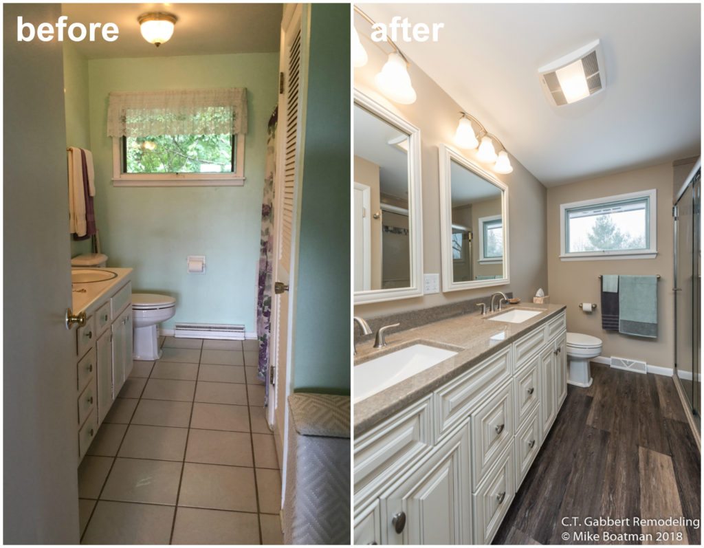 before and after bathroom remodel