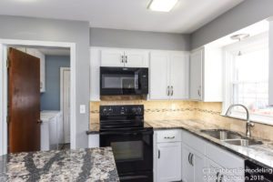 high contrast kitchen with quartz countertop