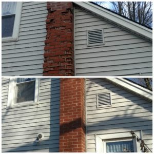 chimney restoration before and after