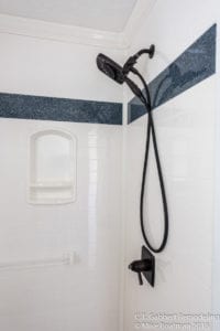 onyx custom shower in remodel bathroom