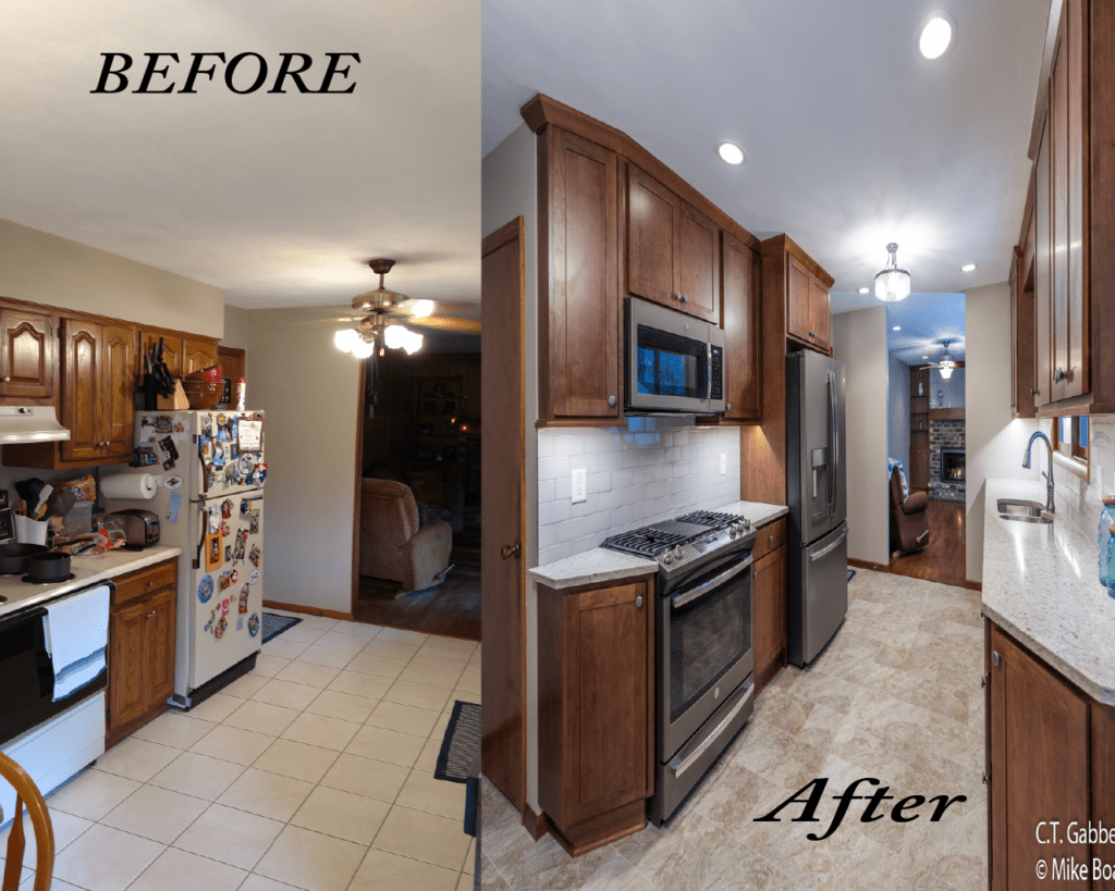 before and after of kitchen remodel
